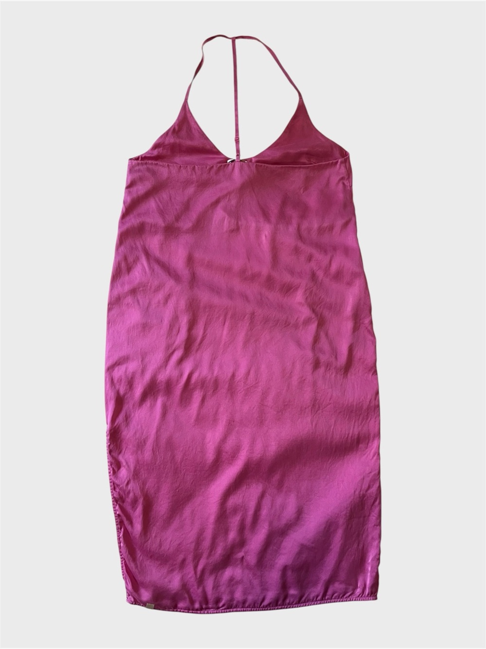 Lunya Washable Silk Slip Dress Nightgown in Magenta - Picture 5 of 14